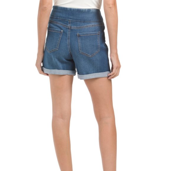 NEW COUNTERPARTS Roll Cuff Shorts  cotton blend Blue 164mn - Picture 2 of 2